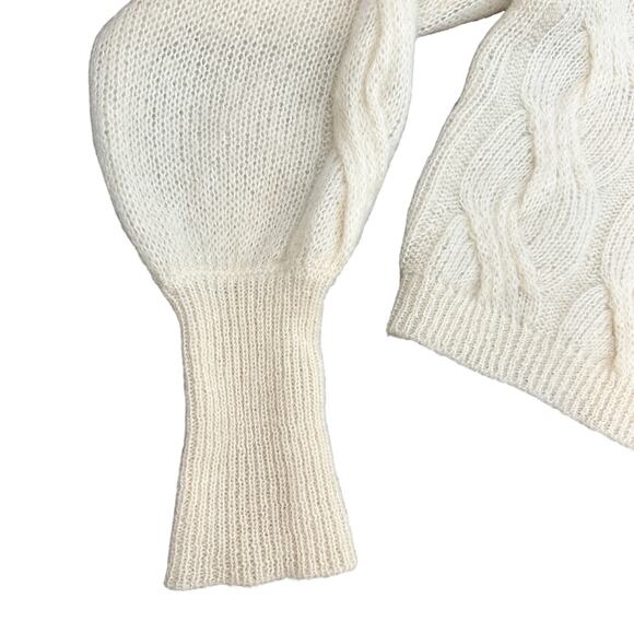 Greta Boldini Eclaire Ivory Mohair Merino Wool Balloon Sleeve Sweater XS Italy - Picture 15 of 16